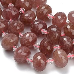 Natural Strawberry Quartz Beads Strands&nbsp;G-L642-I07-18x13mm