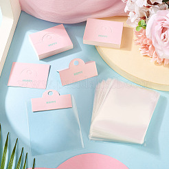 100Pcs Folding Flower Printed Paper Display Header Cards&nbsp;CDIS-TA0001-46A