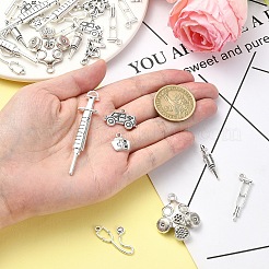 40Pcs 8 Styles Tibetan Style Alloy Pendants&nbsp;TIBEP-YW0001-86