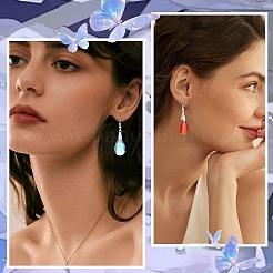 304 Stainless Steel Teardrop Dangle Earrings&nbsp;EJEW-YW00007