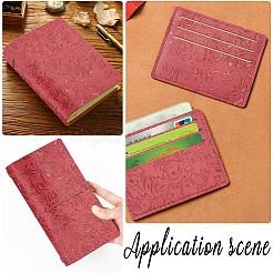 1 Sheet Embossed Flower Pattern Imitation Leather Fabric&nbsp;DIY-CL0001-19B
