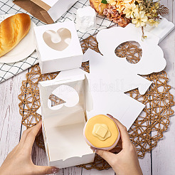 Square Paper Biscuit Boxes with Heart Clear Window&nbsp;LS-CON-TAC0001-12C-01