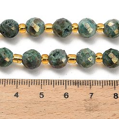 Electroplated Natural Druzy Geode Crystal Beads Strands&nbsp;G-F833-P01-8mm-03