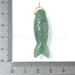 Natural Green Aventurine Carved Pendants&nbsp;X-G-P599-07G-06