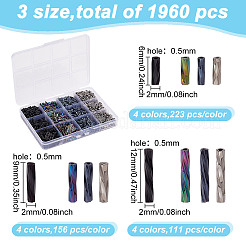 1960Pcs 12 Styles Glass Twisted Bugle Beads&nbsp;SEED-GO0001-07A