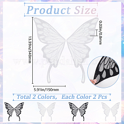 2Pcs 2 Colors Lace Iron on/Sew On Patches&nbsp;PATC-GF0001-54