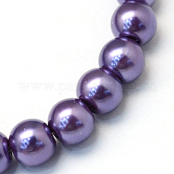 Baking Paint Pearlized Glass Pearl Round Bead Strands&nbsp;HY-Q003-10mm-59