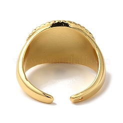 Brass Micro Pave Cubic Zirconia Open Cuff Rings for Women&nbsp;RJEW-G325-01C-G
