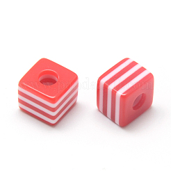 Opaque Stripe Resin Beads&nbsp;RESI-S342-10x10-M