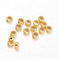 Rondelle Brass Crimp Beads&nbsp;X-KK-L134-32G
