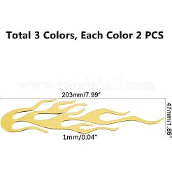 Flame Pattern Waterproof PVC Car Sticker Decals&nbsp;DIY-FH0001-15