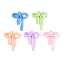 Rack Plating Spray Painted  Alloy and ABS Imitation Pearl Pendants&nbsp;X-PALLOY-T090-44