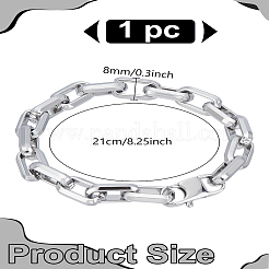 1Pc Stainless Steel Cable Chain Bracelets for Men&nbsp;BJEW-LP0001-02