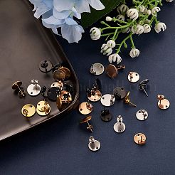 32Pcs 8 Styles PVD Vacuum Plating 304 Stainless Steel Stud Earring Findings&nbsp;STAS-SZ0001-40
