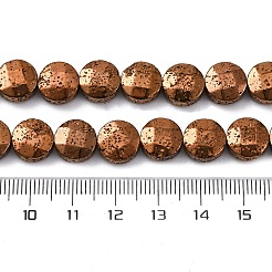 Electroplated Natural Lava Rock Beads Strands&nbsp;G-A256-F01-01D