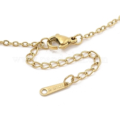 304 Stainless Steel & Plastic Pearl Bowknot Pendant Cable Chain Necklaces&nbsp;NJEW-H044-09G