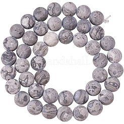 Natural Picasso Stone/Picasso Jasper Beads Strands&nbsp;G-PH0028-8mm-08
