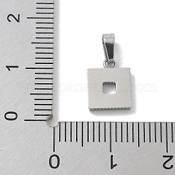 Ion Plating(IP) 304 Stainless Steel Micro Pave Cubic Zirconia Pendants&nbsp;STAS-Z107-06P-02