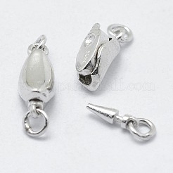 Anti-Tarnish Rhodium Plated 925 Sterling Silver Box Clasps&nbsp;LS-STER-F037-032P