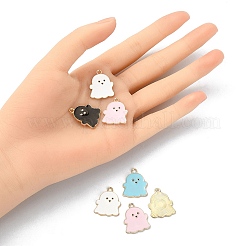 20Pcs 4 Colors Alloy Enamel Pendants&nbsp;ENAM-YW0002-68
