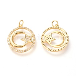 Brass Pendants&nbsp;ZIRC-L098-028G