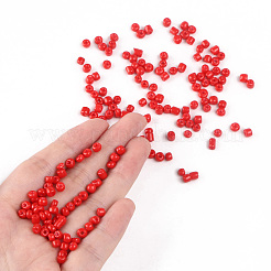 Baking Paint Glass Seed Beads&nbsp;SEED-US0003-4mm-K20