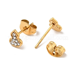 Rhinestone Gourd Stud Earrings with 316 Surgical Stainless Steel Pins&nbsp;EJEW-A081-04G-03