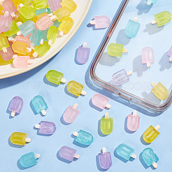 80Pcs 5 Colors Luminous Resin Decoden Cabochons&nbsp;RESI-AR0001-35