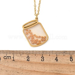 304 Stainless Steel Mustard Seed Faith Pendant Necklaces&nbsp;NJEW-Z063-04G-04