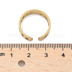 304 Stainless Steel Open Cuff Rings&nbsp;X-RJEW-K245-55G