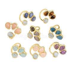 Natural & Synthetic Gemstone & Natural Aquamarine Cuff Rings&nbsp;GG-G001-03G