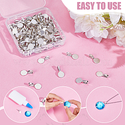 120Pcs Tibetan Style Alloy Glue On Flat Pad Pendant Bails&nbsp;FIND-HY0004-73