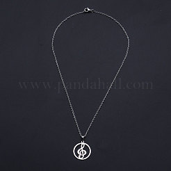 Non-Tarnish 201 Stainless Steel Pendant Necklaces&nbsp;NJEW-S105-JN530-45-1