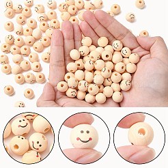 Printed Wood Beads&nbsp;WOOD-C001-02A