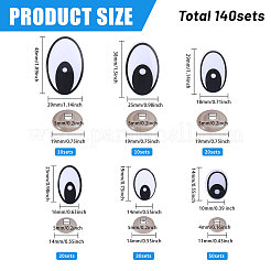 Plastic/Resin Craft Doll Eyes&nbsp;DIY-GL0005-64A
