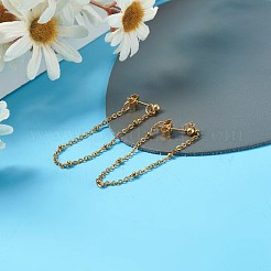 Chain Shape Dangle Stud Earring for Girl Women&nbsp;EJEW-JE04617