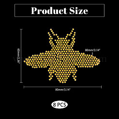 8Pcs Bee Hotfix Rhinestone&nbsp;DIY-CA0006-31