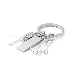 Non-Tarnish Father's Day Theme Alloy 201 Stainless Steel Keychain&nbsp;KEYC-A010-04