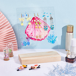 Transparent Acrylic Earring Displays&nbsp;NDIS-WH0015-01C