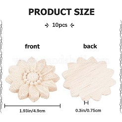 Wood Carved Onlay Applique Craft&nbsp;LS-WOOD-WH0034-11B