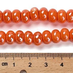 Glazed Porcelain Rondelle Beads&nbsp;PORC-Q001-01B