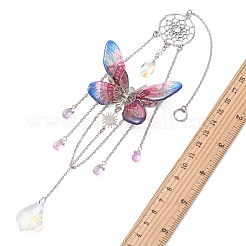 Stainless Steel Resin Butterfly Suncatcher&nbsp;HJEW-TA00452-01