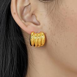 Geometric Wave Shape 304 Stainless Steel Stud Earrings for Women&nbsp;QO0090