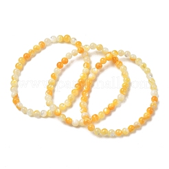 5MM Natural Yellow Shell Round Beaded Stretch Bracelets&nbsp;SH-CBACA76-18A