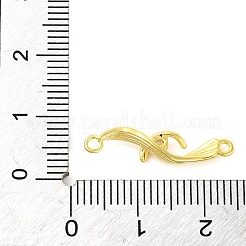 Brass Pave Clear Cubic Zirconia Connector Charms&nbsp;KK-Z051-03G