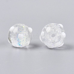 Handmade Foil Lampwork Beads Strands&nbsp;FOIL-T008-02A