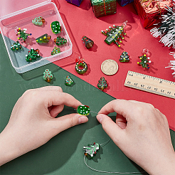 20Pcs 10 Styles Christmas Theme Handmade Lampwork Beads&nbsp;LAMP-AR0001-44