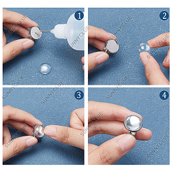 DIY Flat Round Adjustable Ring Making Kit&nbsp;DIY-SC0019-90