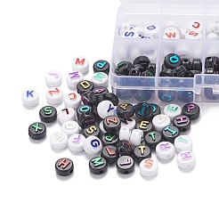 180Pcs 10 Style Opaque Black Acrylic Beads&nbsp;MACR-YW0001-53