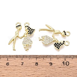 Valentine's Day Brass Micro Pave Cubic Zirconia Pendants&nbsp;KK-Q072-14G
